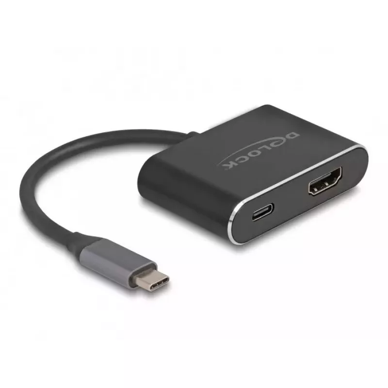 Adaptador DeLOCK USB Type-C a HDMI 8K HDR Power Delivery 100W
