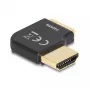 Adaptador DeLOCK HDMI conector macho a conector hembra 90° en ángulo recto 8K 60 Hz metal