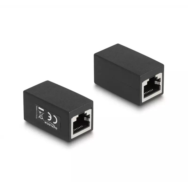 Adaptador DeLOCK RJ45 conector hembra a RJ45 conector hembra Cat.6 negro