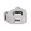 Módulo keystone DELOCK 87163 — USB A a USB A, gris/blanco, 60,1×59,4×21,6 mm
