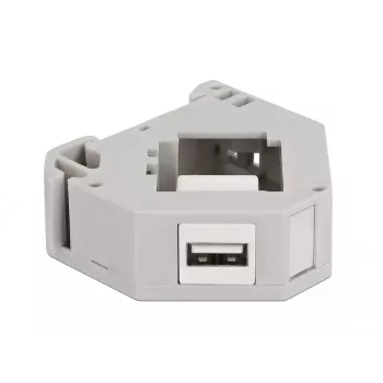 Módulo keystone DELOCK 87163 — USB A a USB A, gris/blanco, 60,1×59,4×21,6 mm