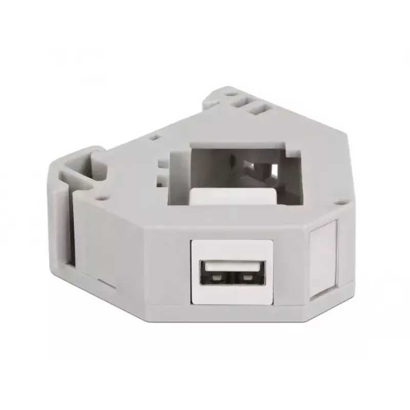 Módulo keystone DELOCK 87163 — USB A a USB A, gris/blanco, 60,1×59,4×21,6 mm