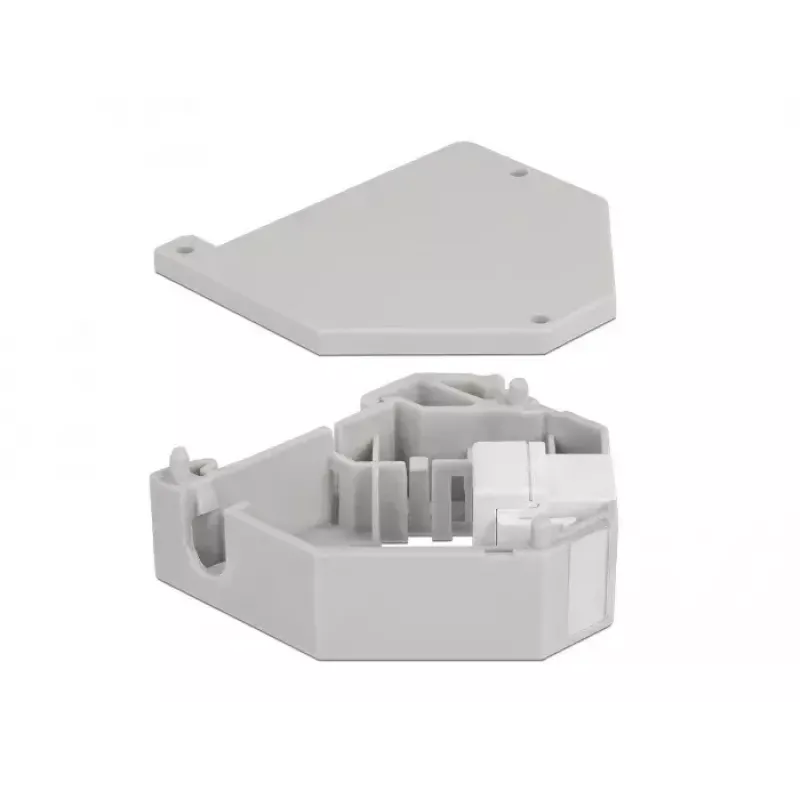 Módulo keystone DELOCK 87163 — USB A a USB A, gris/blanco, 60,1×59,4×21,6 mm