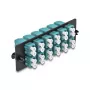 Panel adaptador de fibra óptica DeLOCK LC Duplex OM4 12 puertos aqua