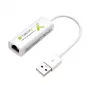 Convertidor Techly USB2.0 a Fast Ethernet 10/100 Mbit/s, con cable, USB, Ethernet, 100 Mbit/s, blanco