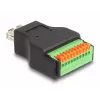 Adaptador DeLOCK USB 3.2 Gen 1 Type-A conector hembra a regleta de bornes de 10 pines