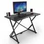Mesa gaming Techly para PC con borde ergonómico biselado negro