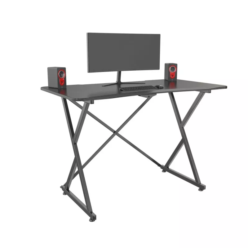Mesa gaming Techly para PC con borde ergonómico biselado negro