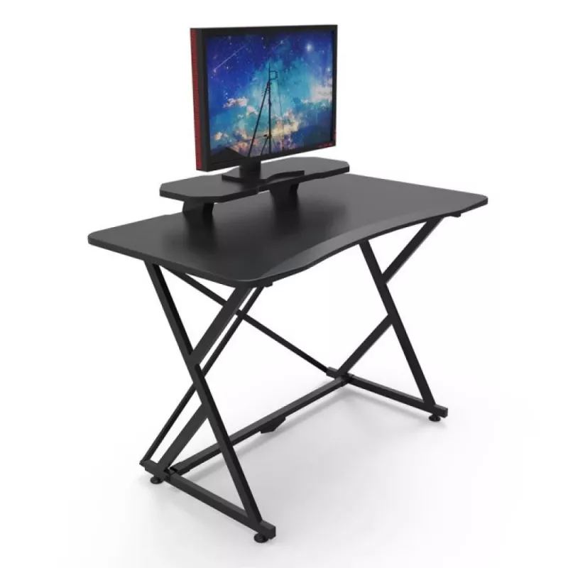 Mesa gaming Techly para PC con borde ergonómico biselado negro
