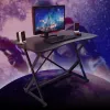 Mesa gaming Techly para PC con borde ergonómico biselado negro