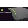 Mesa gaming Techly para PC con borde ergonómico biselado negro