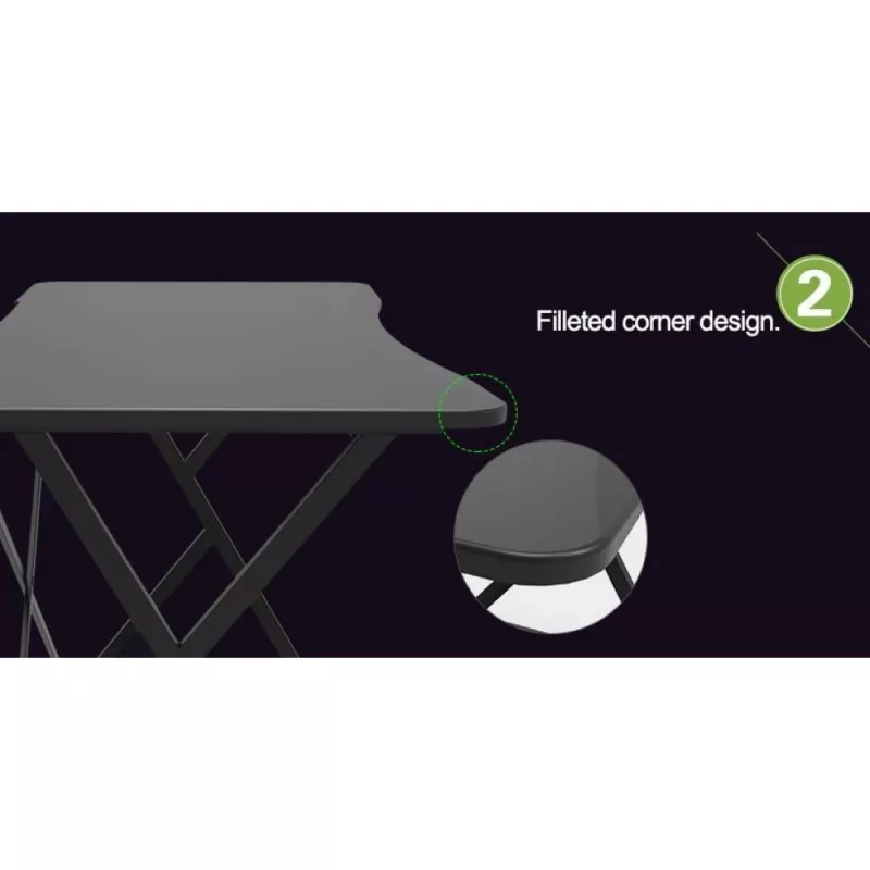 Mesa gaming Techly para PC con borde ergonómico biselado negro