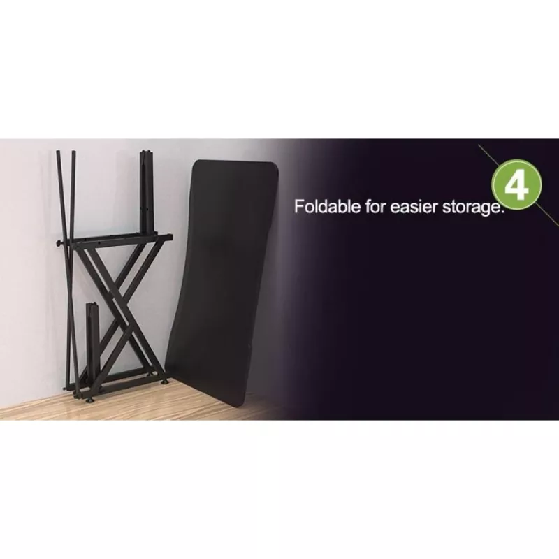 Mesa gaming Techly para PC con borde ergonómico biselado negro