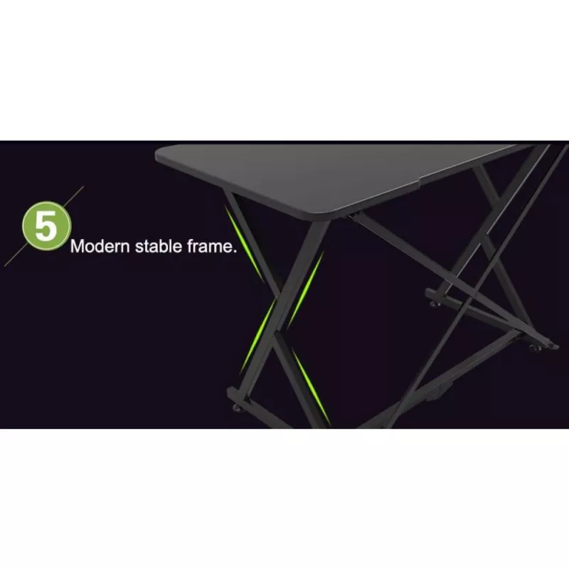 Mesa gaming Techly para PC con borde ergonómico biselado negro