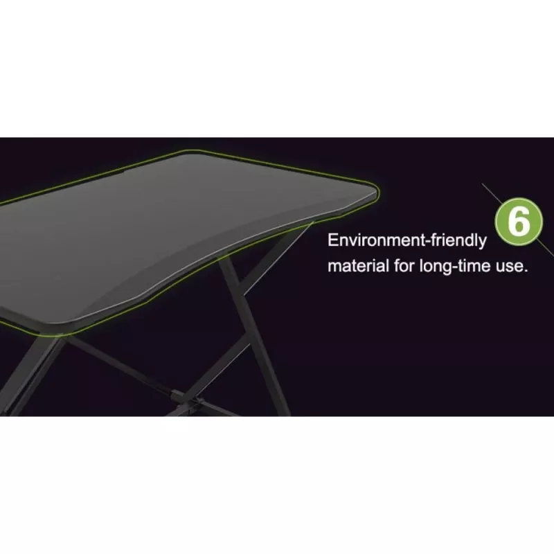 Mesa gaming Techly para PC con borde ergonómico biselado negro