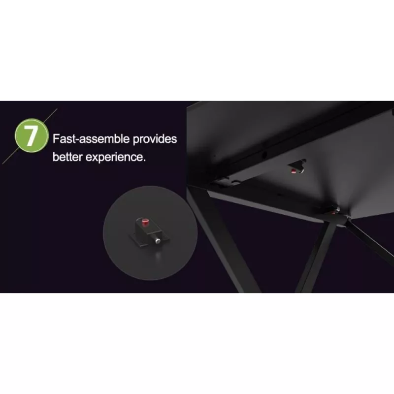 Mesa gaming Techly para PC con borde ergonómico biselado negro