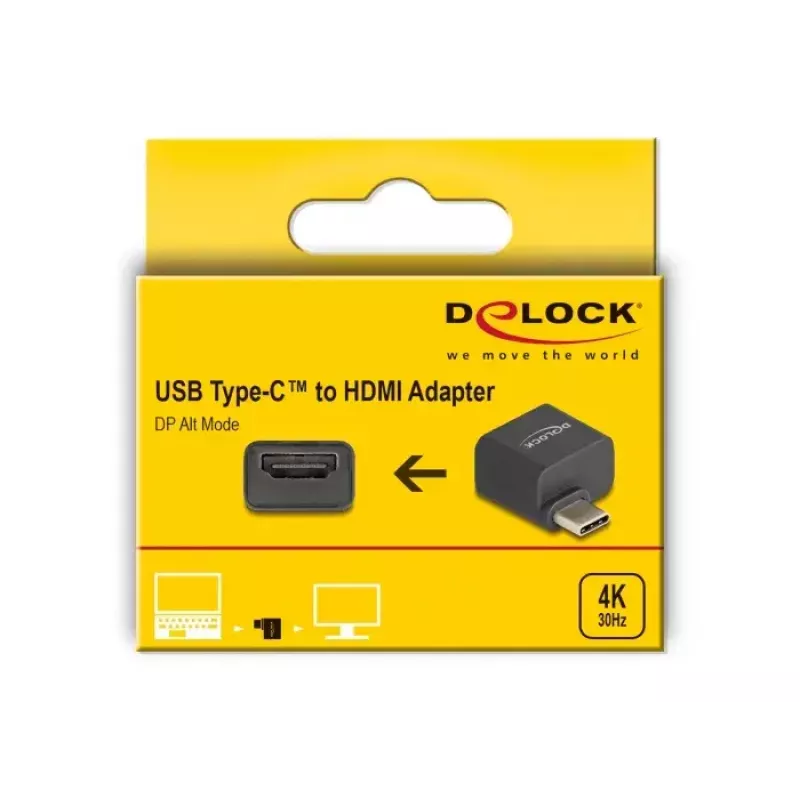 Mini adaptador DeLOCK USB Type-C macho a HDMI hembra DP Alt Mode 4K
