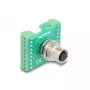 Adaptador de módulo de transferencia DeLOCK M12, 17 polos, codificación A, conector hembra a borne de conexión de 18 polos