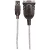 Manhattan 151801 cable convertidor de USB-A a serie RS232 DB9, macho/macho, 45 cm
