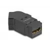 Toma de panel HDMI DeLOCK hembra a hembra 45° acodada 8K 60 Hz negro