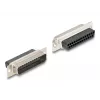 DELOCK D-Sub de 25 polos macho a RJ12 hembra kit de montaje, azul