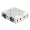 Caja de pared de fibra óptica DELOCK para 4× adaptadores SC simplex o LC dúplex, carcasa de metal, gris