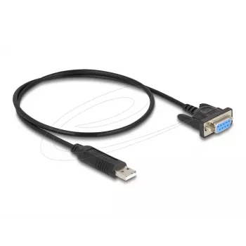 Adaptador serie DeLOCK 67381 USB 2.0 a RS-232 DB9 0,5 m