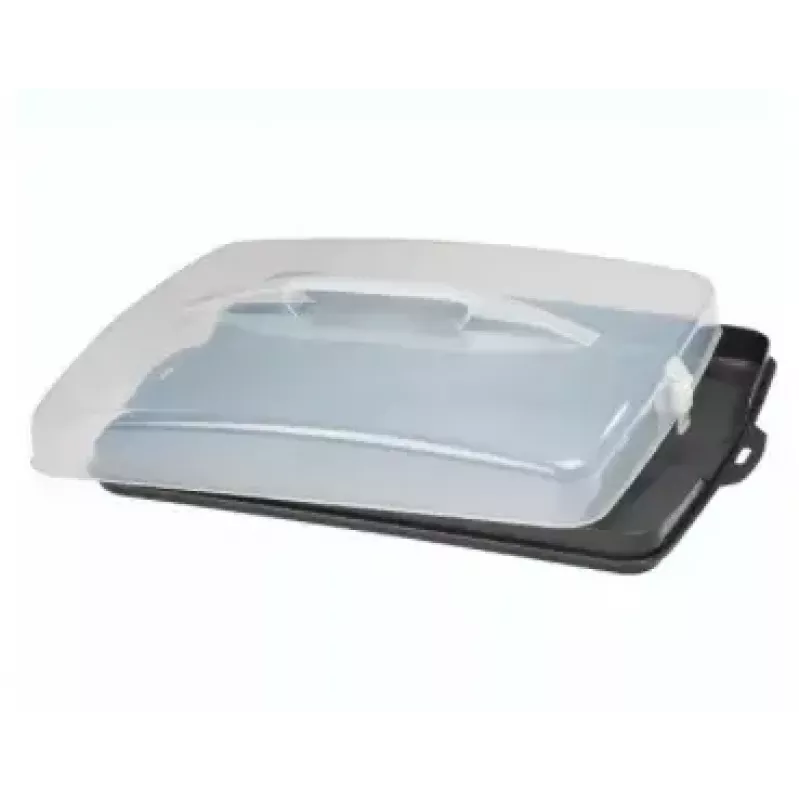 Bandeja de servir Hama 00111497 rectangular negra, transparente