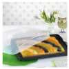 Bandeja de servir Hama 00111497 rectangular negra, transparente