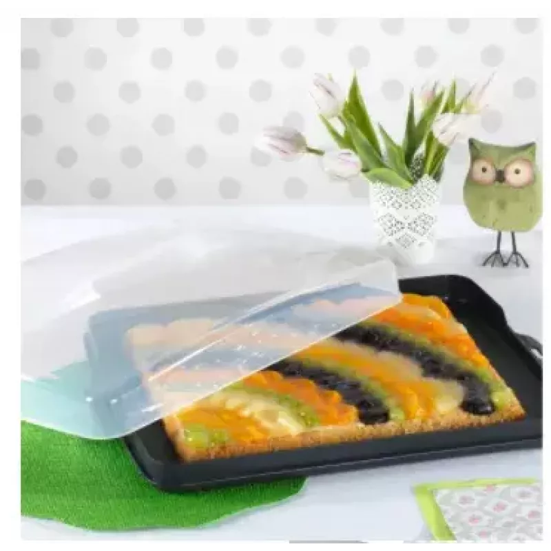 Bandeja de servir Hama 00111497 rectangular negra, transparente