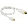 Cable Mini DisplayPort a DisplayPort DeLOCK 83985 0,5 m Blanco