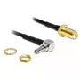 Cable de señal DeLOCK 88466 0,2 m Negro Oro Plata