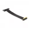 Tarjeta Riser DeLOCK PCI Express x4 macho 90° acodado a ranura x4 90° acodada con cable 30 cm