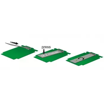 Adaptador DeLOCK 2x 67-pin M.2 Key B - 2x SATA 7-pin