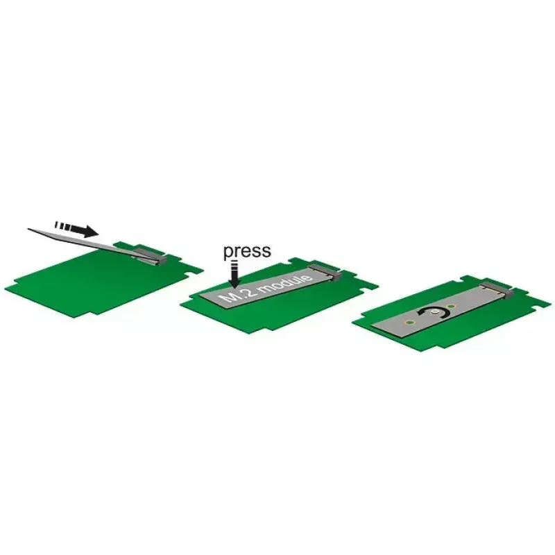Adaptador DeLOCK 2x 67-pin M.2 Key B - 2x SATA 7-pin