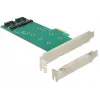 Adaptador DeLOCK 2x 67-pin M.2 Key B - 2x SATA 7-pin
