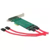 Adaptador DeLOCK 2x 67-pin M.2 Key B - 2x SATA 7-pin