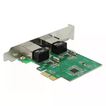 DeLOCK 89999 tarjeta PCI Express x1 Dual Gigabit LAN, 2x RJ45, RTL8111