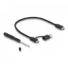 Carcasa para SSD DeLOCK 42015 gris M.2 20 Gbit/s USB Type-C