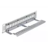 Panel de parcheo Keystone DeLOCK 10 pulgadas 12 puertos con alivio de tracción 1U gris