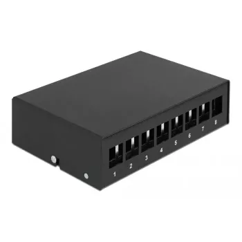 Panel de parcheo Keystone DeLOCK 43413 8 puertos negro