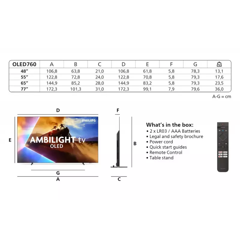 Televisor Philips 77OLED760/12 77