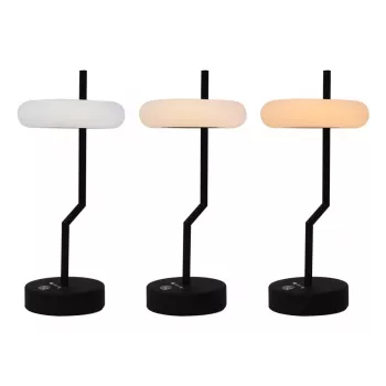 Techly I-LAMP-TABLE2 Lámpara de mesa con bombilla no reemplazable 2 W LED negra, blanca