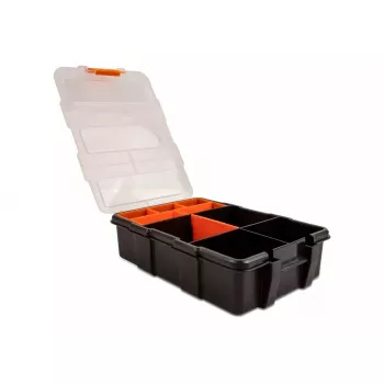 Caja de almacenamiento DeLOCK 18419 11 compartimentos 220x155x60 mm naranja/negro
