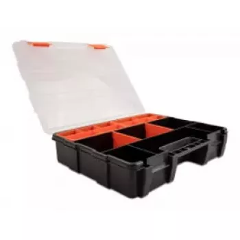 Caja de almacenamiento DeLOCK 18416 21 compartimentos 290x220x60 mm naranja negro