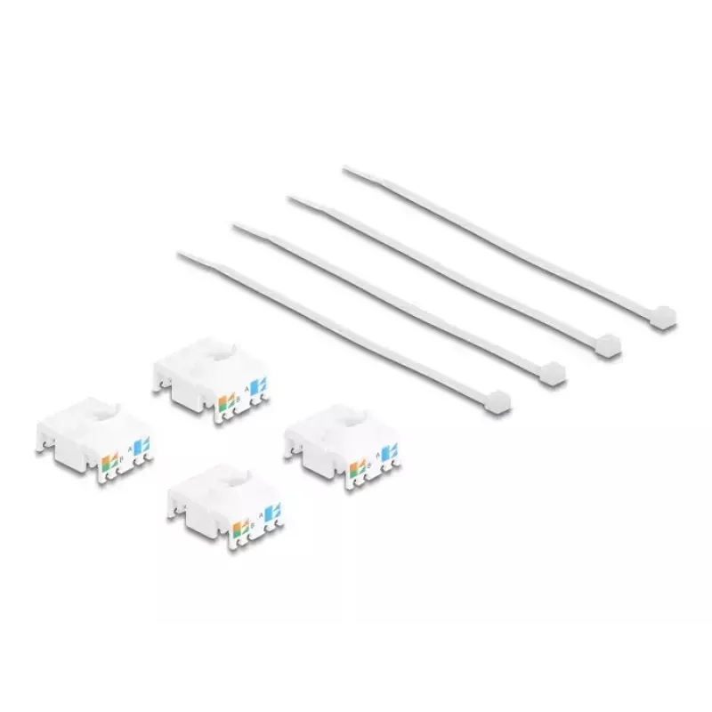 Módulo Keystone DeLOCK 86051 plano RJ-45 blanco 4 uds.