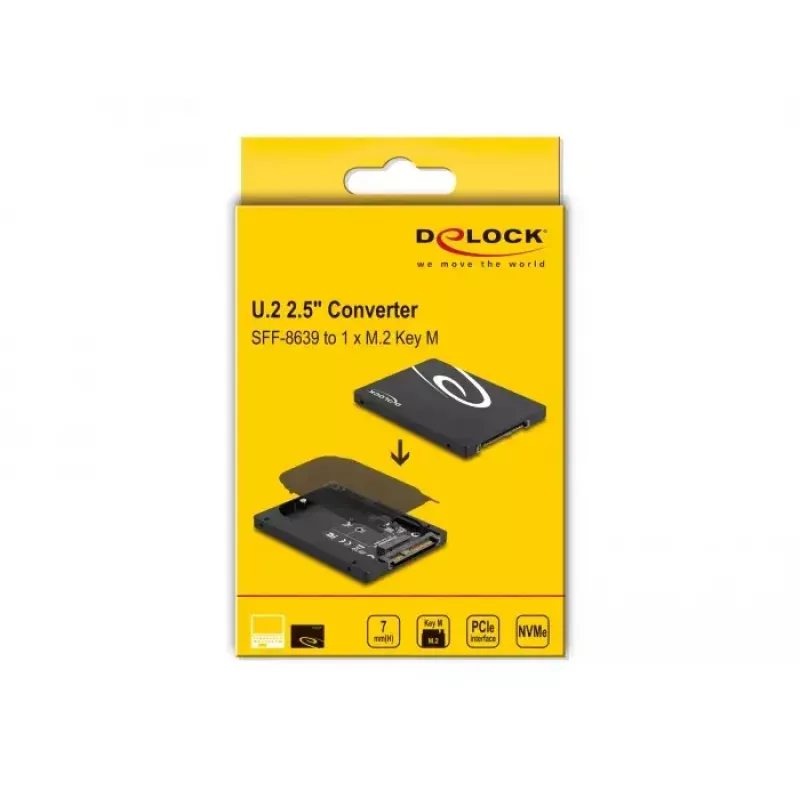 Carcasa SSD DeLOCK 63379 negra M.2 soporte para 1 unidad