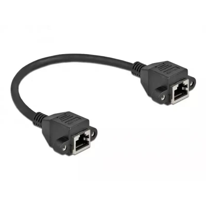 Cable de extensión de red DeLOCK Cat.6A 25 cm negro