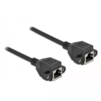 Cable de extensión de red DeLOCK Cat.6A 25 cm negro