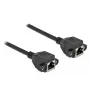 Cable de extensión de red DeLOCK Cat.6A 25 cm negro